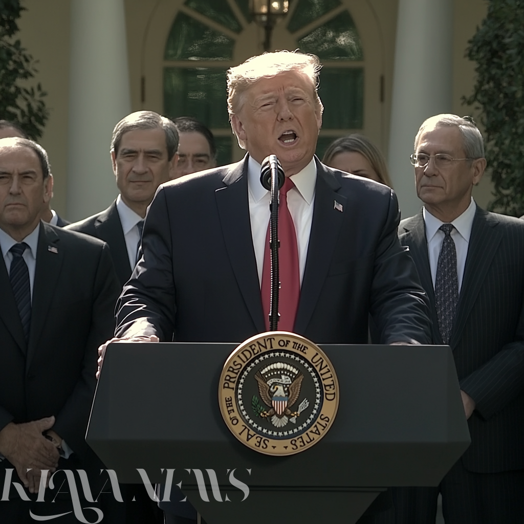 President Donald Trump announces a temporary pause on tariffs against Canada and Mexico